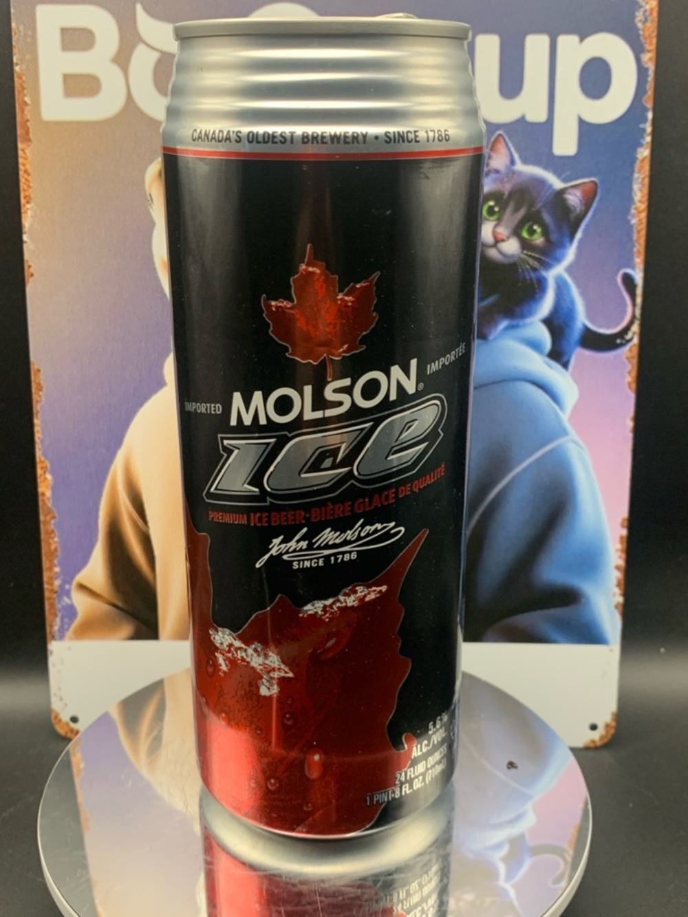 Vintage Beer Can Molson Ice John Molson Tab Empty 24 Ounce Aluminum Can